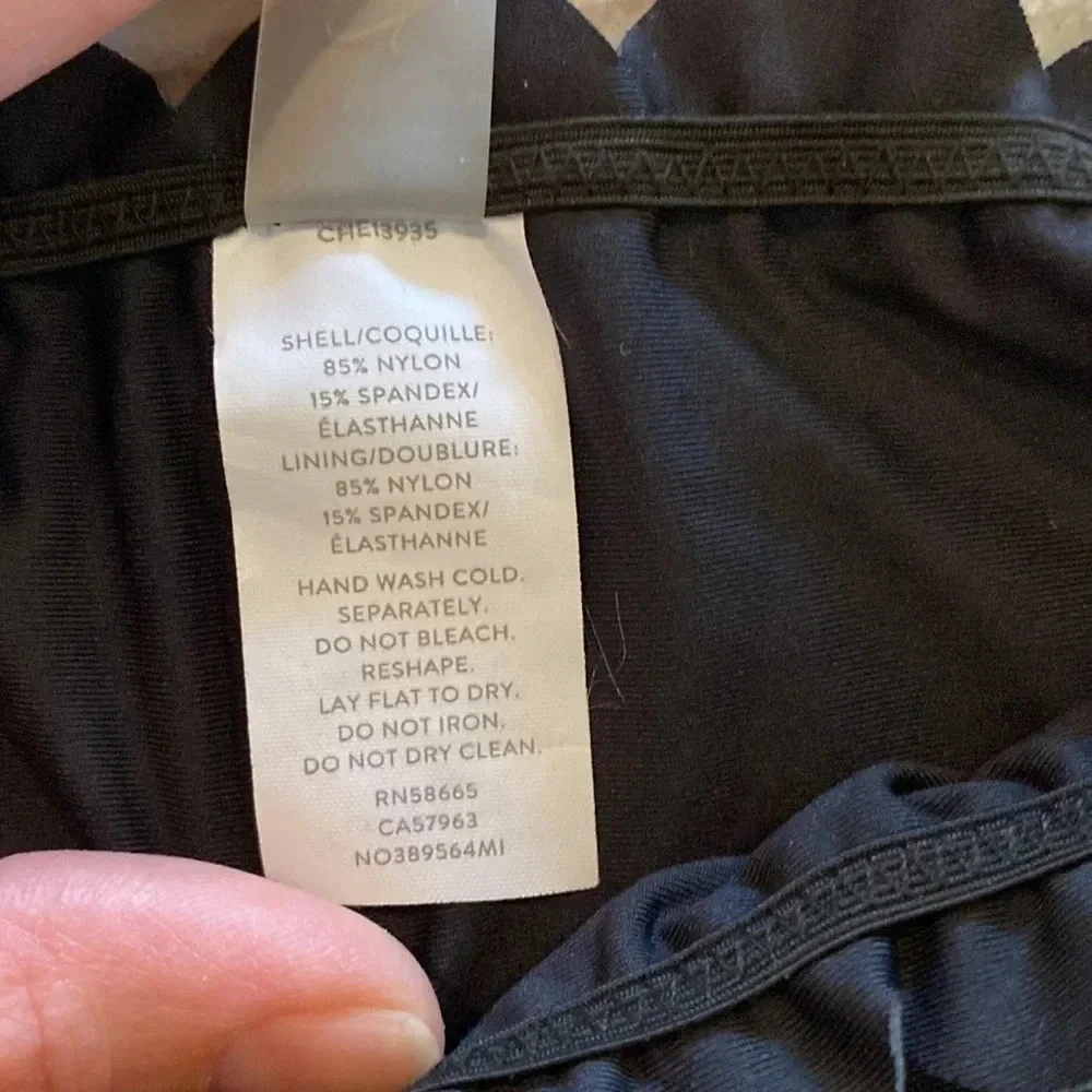 Chelsea28 black scalloped trim bikini bottom size XXS - Picture 6 of 9